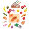 KidKraft Chop It Up Wood Food Grocery Cooking with Knife