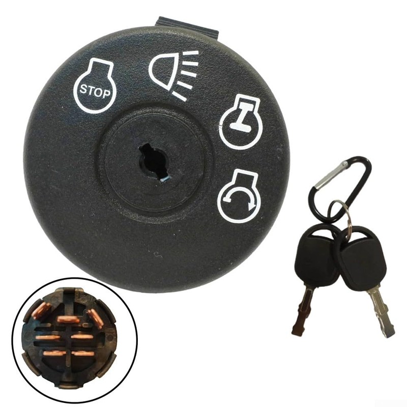 SPORTARC Lawnmower Ignition Switch, Ignition Key Switch with Key for