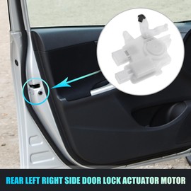 X AUTOHAUX Replacement Rear Left Right Side Power Door Lock Actuator Motor for Mazda 5 2006-2010 2012-2017 Side Slide Door Lock Door Latch Actuator Assembly No.C23573350/C23572350 White Pair
