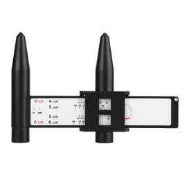 Wheel Rim Gauge,Car Plastic Wheel Rim Bolt Pattern Sliding Measuring Gauge Tool PCD Ruler 4 5 6 8 Lug,Black