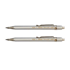 KOH-I-NOOR Fallbleistift No. 5228CL kurz Druckbleistift Metall 2er Set silber