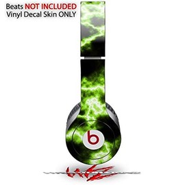 Skin Decal Wrap Works with Original Beats Solo HD Headphones Electrify Green Skin Only (Headphones NOT Included)