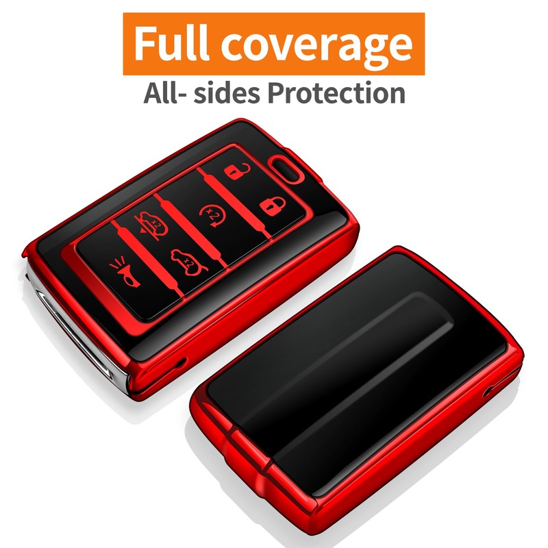 Sindeda for Jeep Key Fob Cover with Keychain Soft Full