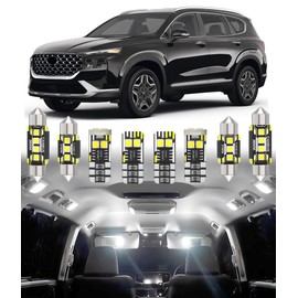 BMT xms Car Interior LED Light Replacement for Hyundai Santa Fe DM NC TM 2013-2023,6000K Super Bright Interior Light Bulbs Package, 10pcs