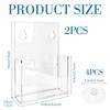 2 Pcs Clear Acrylic Brochure Holder with Suction Cups,Wall Mount