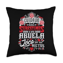 Mexican Abuelita Cute Abuela Spanish Grandma Mother's Day Throw Pillow