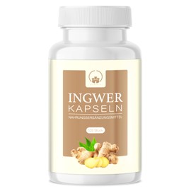 Saint Nutrition® Ingwer Kapseln – Hochdosiert mit 1000mg Ingwerextrakt pro Tagesdosis - Frei von künstlichen Zusatzstoffen – Ingwer gemahlen – Ginger für eine ausgewogene Ernährung - 120 Kapseln
