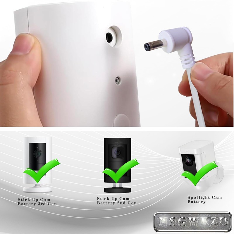 33 FT Camera Power Cord for Ring Stick Up Cam