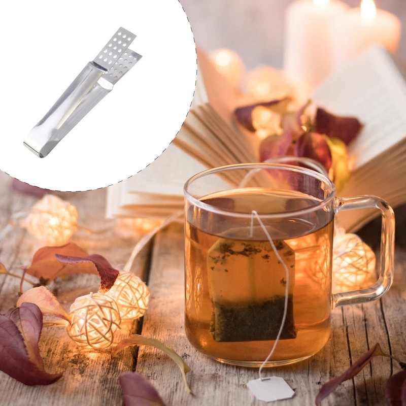 Tabanzhe Stainless Steel Tea Bag Strainer Clip,Tea Bag Spoon Holder