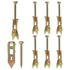 Unlorspy 100 Pcs Self Srilling Drywall Anchors 0.47" x 1.57" (12mm x 40mm) Heavy Duty Self Screwing Drywall Anchors with 40mm Screws for Cabinets, Shelves, Shelf Straps