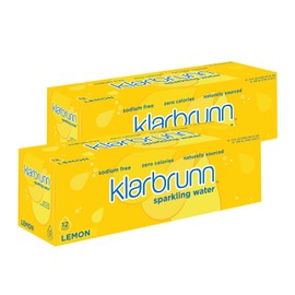 Klarbrunn Sparkling Water, Lemon, 24 Pack