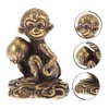 iplusmile 1Pc Mini Monkey Shape Copper Ornament Cute Desktop Decor