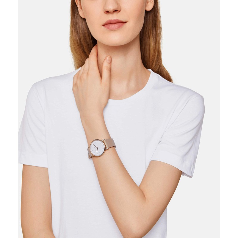 Liebeskind Berlin women's analogue quartz watch with leather armband, Strap