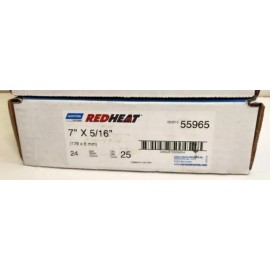 NORTON RED HEAT SAND PAPER SIZE 7 X 7/8 5/16 GRIT 24 40 80 NEW PER BOX 25 DISC's - 7 X 5/16 24 GRIT