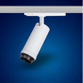 Mextronic 3-Phase Spotlight Warning White/Track Spotlight with Adapter, 20 W