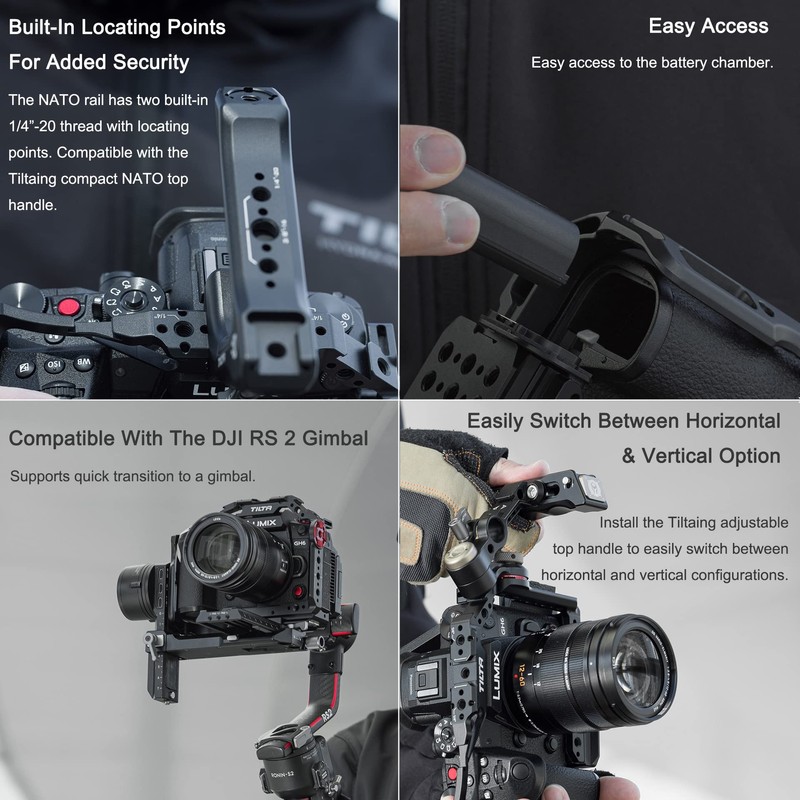 TILTA GH6 Camera Cage TA-T15-FCC-B-2 for Panasonic GH6 Camera Rig