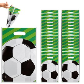 Pack of 30 Football Gift Bags, Candy Bags, Birthday Bags for Party Bags, Plastic Goodie Bags for Children Favours