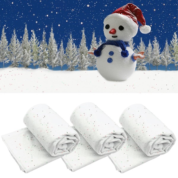 Pack of 3 Christmas Glitter Snow Blanket 82 x 101