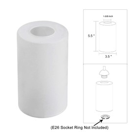 Voguad Frosted Glass Lamp Shade 2 Pack, Cylinder Glass Shade Replacement for Lighting Fixture Glass Globe with 1 5/8 Inch Fitter, G0035