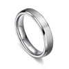 Mabohity Men's / Women's Matt and Highly Polished Titanium Ring