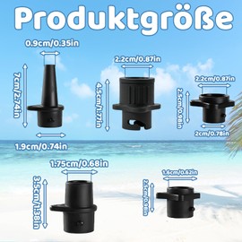 Sup Valve Adapter, Pump Adapter with 4 Gas Nozzles, Inflatable, Portable Sup Pump Adapter, Sup Pump, Sup Adapter for Compressor, for Compressor, Stand Up Paddle Board, Inflatable Boat, Kayak