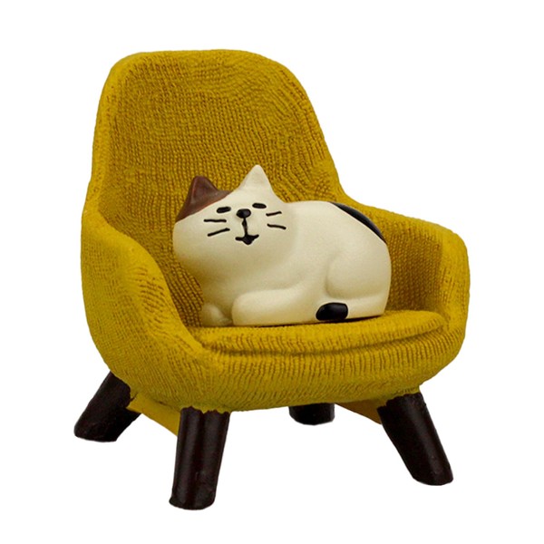 Refintural Miniature Cat Figurines with Small Sofa - Resin Mini