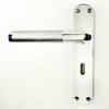 Jedo JV436PC/SC Mitred Door Handle Lockset 185 X 39mm Polished Chrome / Satin Chrome