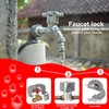 Water Spigot Lock with Padlock, Faucet Locks Outdoor Made of