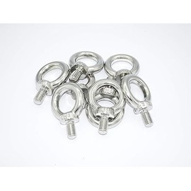 M&B Stainless Steel M8 Eye Bolts, 6 Pieces
