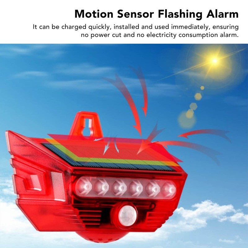 Solar Alarm Lamp Motion Sensor Security Solar Sound Alarm Siren