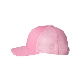 MG Midget Convertible Sports Car Fully Embroidered Yupoong 6606 Snapback Trucker Fitted Cap Pink