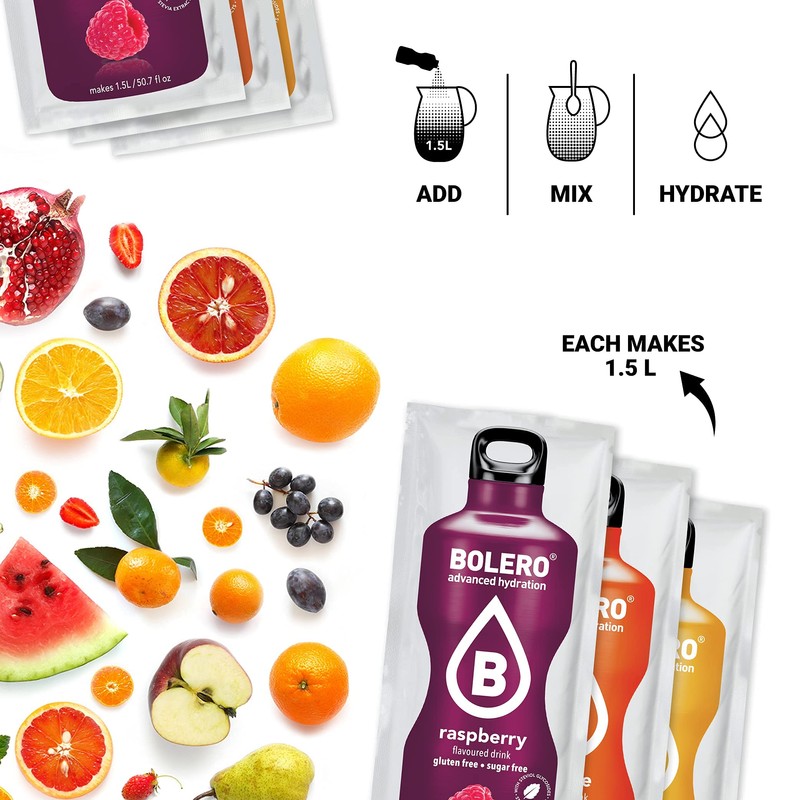 Bolero- Sugar Free Drink Mix Packets Pick Your Fruit Flavors