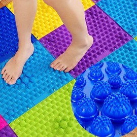 MyDome DIY Acupressure Mat / Foot Mat / Acupressure Footboard / Interlocking Mat DIY Acupressure Mat - Blue 6ea