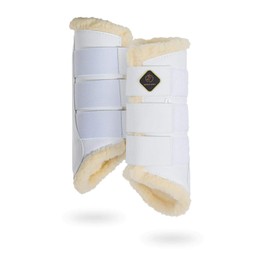 Kavallerie Dressage Horse Boots: Fleece-Lined Faux Leather Brushing Boots for Training, Jumping, Riding, Eventing - Breathable, Lightweight & Impact-Absorbing