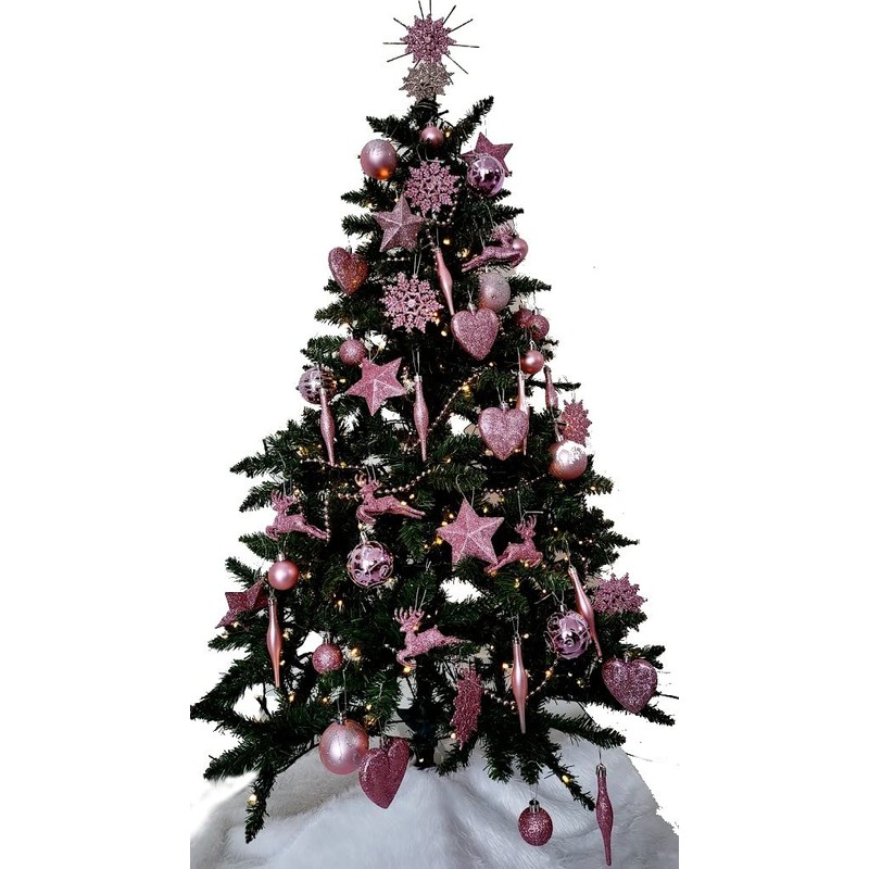 9pc Luxury Premium Baubles, Christmas Tree Bauble Decorations Matte, Glitter,