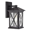 Chloe Lighting VINCENT Transitional 1 Light Textured Black Outdoor Wall