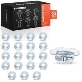 A-Premium 20PCS Zinc Retainer Clip Fasteners Compatible with Ford Fusion 2013-2020, Mustang 2024, Police Responder Hybrid 2019-2020, SSV Plug-In Hybrid 2019-2020 & Lincoln MKC 2015-2019