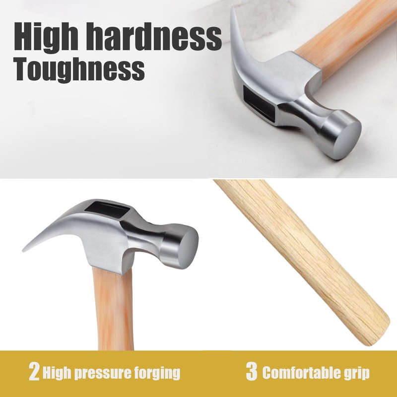 8.8 Ounce Claw Hammer,Forged Carbon Steel Head Small hammer Wood