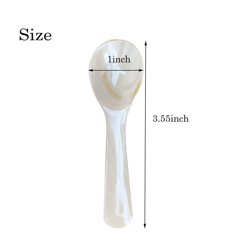 Pack of 2 Mother of Pearl MOP Caviar Spoons with