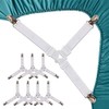 8 Piezas Sujetadores para Sábanas, Ajustables Elásticos Correas Cama Clips