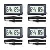 4-Pack Mini Digital Hygrometer Thermometer Gauge with Probe LCD Display