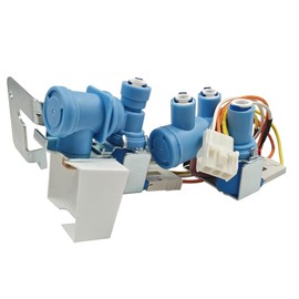 Refrigerator Water Inlet Valve Compatible with GE Hotpoint Haier Fridge, Ice Maker Solenoid Water Valve & Jumper Kit, Replace WR57X30890 WR57X30891
