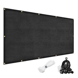 FOTMISHU 90% Sunblock Shade Cloth 6ftx8ft, Anti-Aging Sun Mesh UV Resistant net wit Garden Shade Mesh Tarp for Plant Cover Greenhouse, Barn, Kennel, Carport, Flowers, Patio Lawn