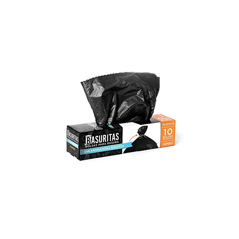 Basuritas | 50 Bolsas de Basura Jumbo de 75 x