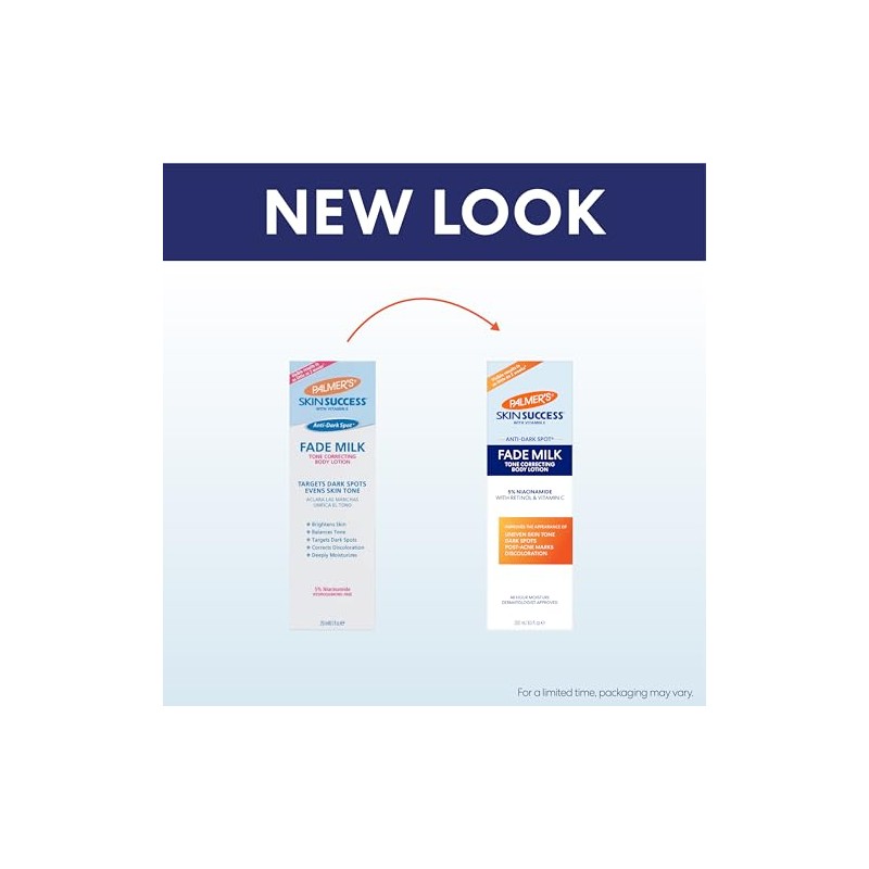 Palmer's Skin Success Fade Milk - Loción Corporal Aclarante, Dermatológicamente