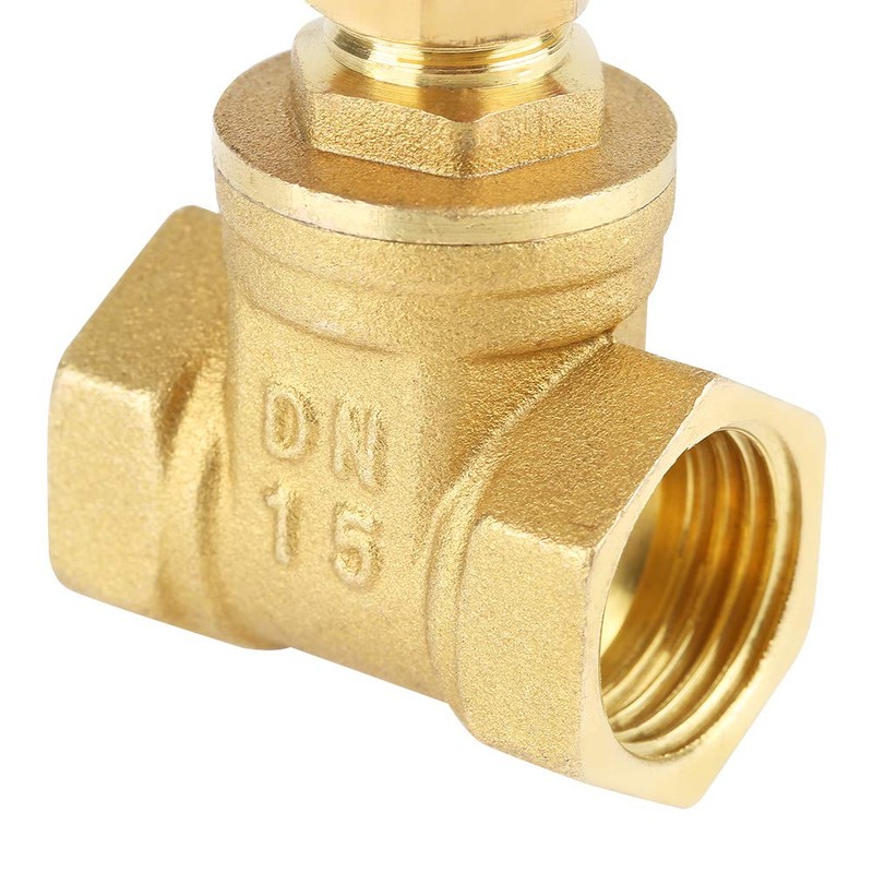 Brass Gate Valve DN15 G1/2 - Direct path for water,