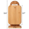 Bamboo Cutting Board Set for Kitchen,Small Cutting Boards with Holder,Serving