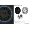 Moon Phase Wall Clock - Lunar Cycle - Round Blue
