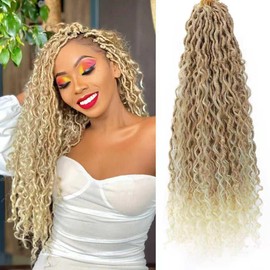 Goddess Locs Crochet Hair 22Inch 8Pack Faux Locs(27/613, 22inch(Pack of 8))