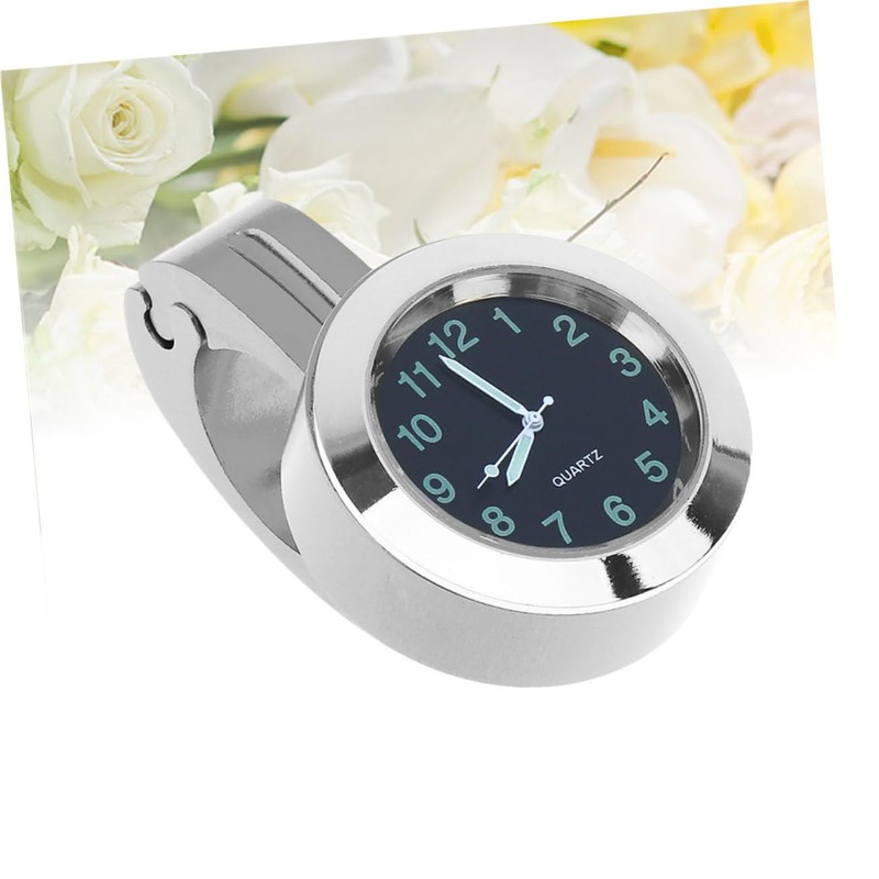 JECOMPRIS 1.25 Inch Motorcycle Handlebar Clock Waterproof Aluminum Digital Car